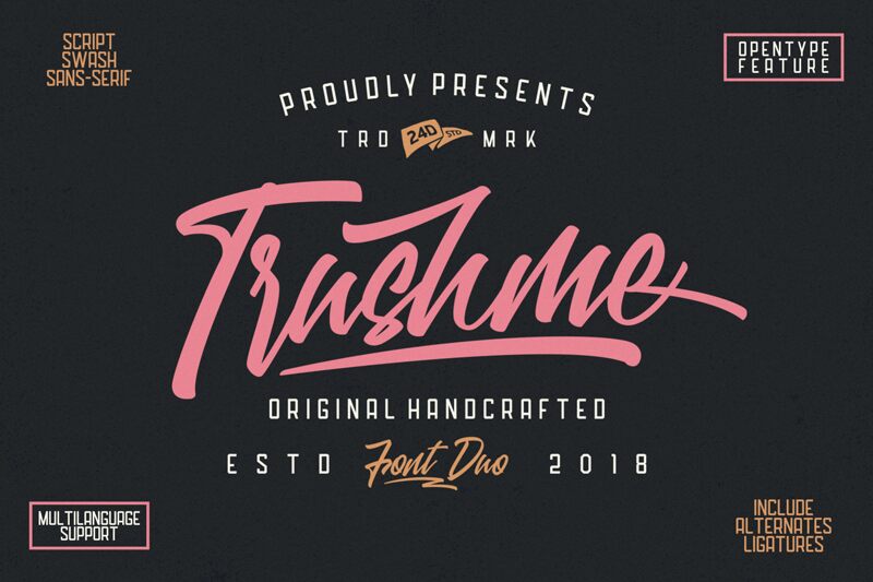 Trushme Script Schriftart