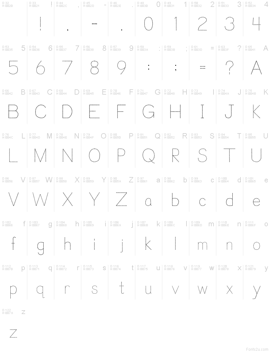 trace-font-for-kids-font