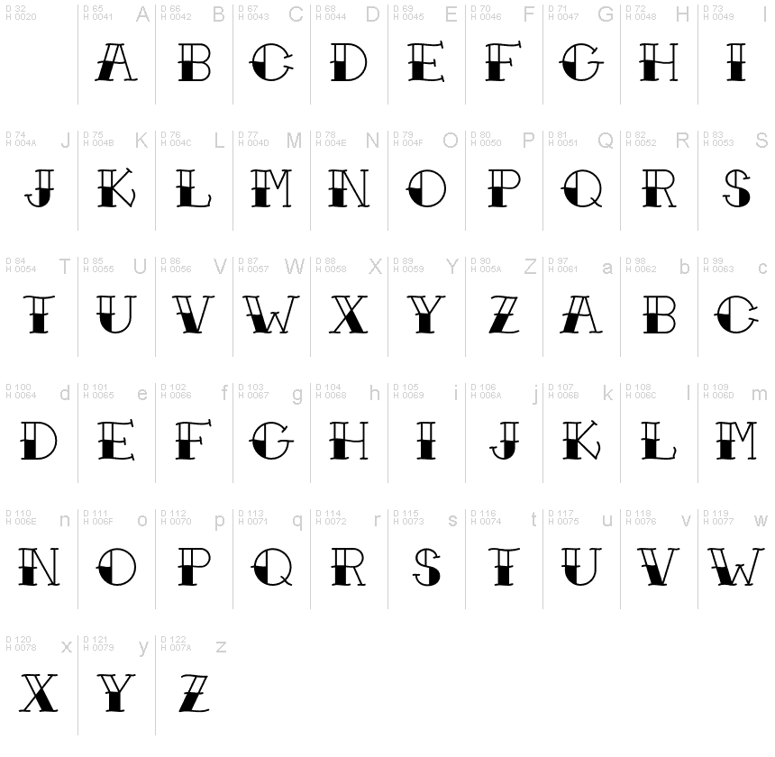 traditional tattoo lettering font