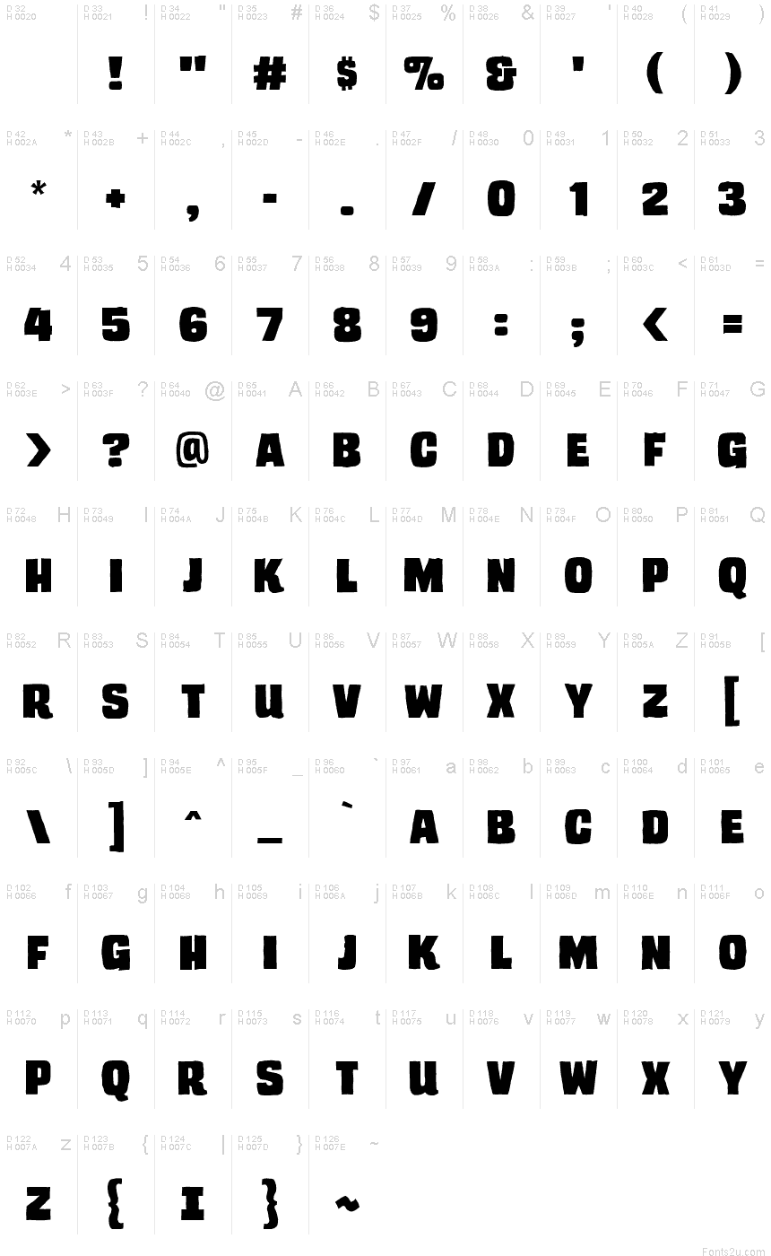 TrashCinema BB font | Fonts2u.com