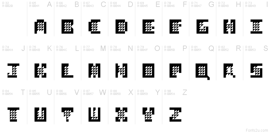 Basic Latin - charmap