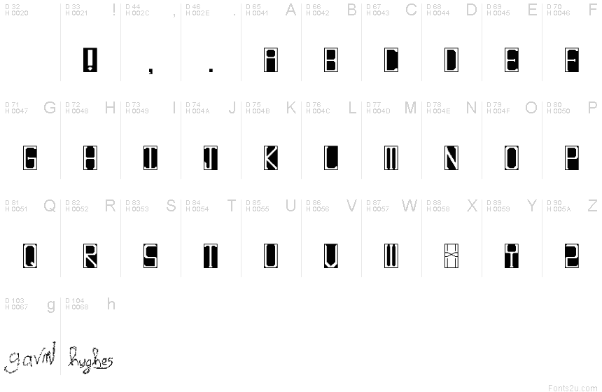 Latin de base - Table de caractères