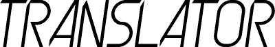 Ukážka písma Translator Extravagant Italic