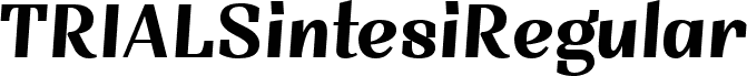 TRIALSintesiRegular Bold Italic