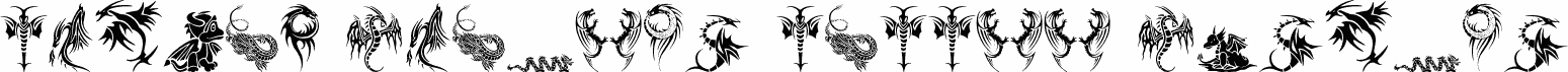 Tribal Dragons Tattoo Designs