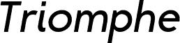 Triomphe Light Italic