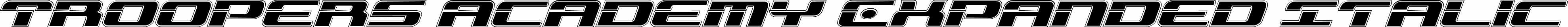 Troopers Academy Expanded Italic