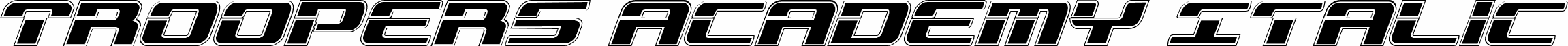 Troopers Academy Italic