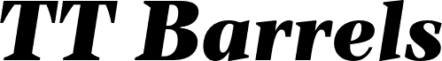 TT Barrels Trl Black Italic font