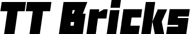 Ukážka písma TT Bricks Trial Black Italic