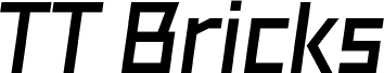 Ukážka písma TT Bricks Trial Bold Italic