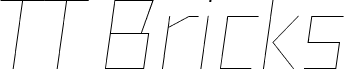 TT Bricks Trial Hairline Italic font