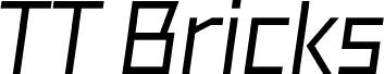 Ukážka písma TT Bricks Trial Medium Italic