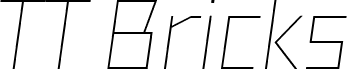 TT Bricks Trial Thin Italic font