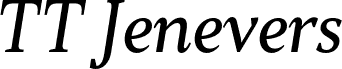 TT Jenevers Trl Italic font