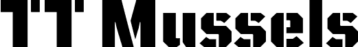 Ukážka písma TT Mussels Stencil Trl Blc