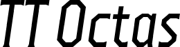 Preview of the TT Octas Trial Italic font