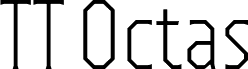 Preview of the TT Octas Trial Light font