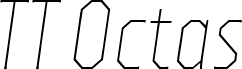 Preview of the TT Octas Trial Thin Italic font