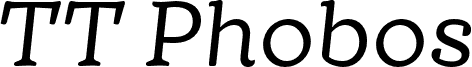 TT Phobos Trial Italic шрифт