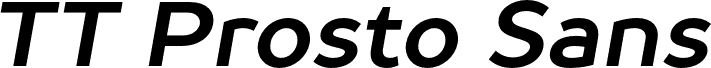 TT Prosto Sans Trial Bold Italic font