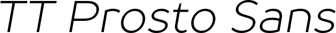 TT Prosto Sans Trial Light Italic font