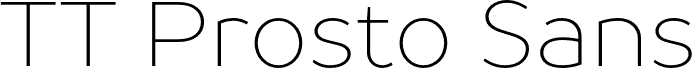 TT Prosto Sans Trial Thin font