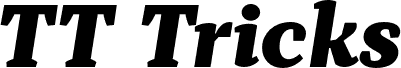 Podgląd czcionki TT Tricks Trial Black Italic