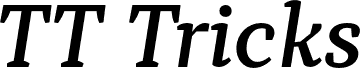 Podgląd czcionki TT Tricks Trial DemiBold Italic