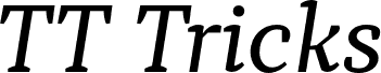 Podgląd czcionki TT Tricks Trial Italic