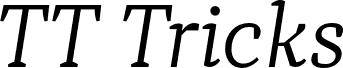 Podgląd czcionki TT Tricks Trial Light Italic