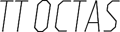 Preview of the TTOctasThinItalic-DEMO font
