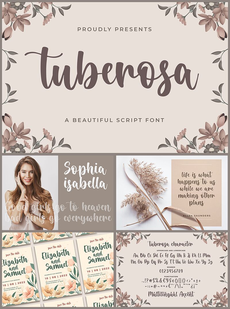 Tuberosa Schriftart
