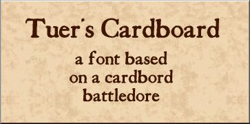 Tuer's Cardboard Schriftart
