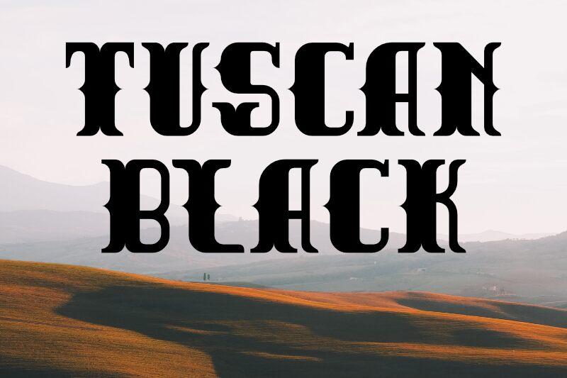 Tuscan Black Schriftart