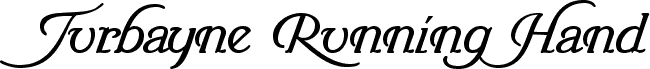 Preview of the Turbayne Running Hand font