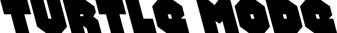 Preview of the Turtle Mode Leftalic font