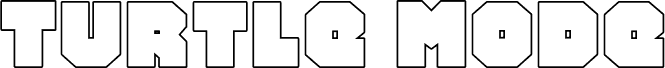 Preview of the Turtle Mode Outline font