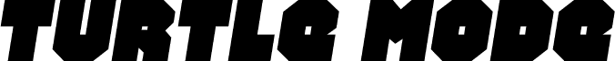 Preview of the Turtle Mode Semi-Italic font