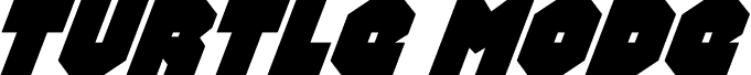 Preview of the Turtle Mode Super-Italic font