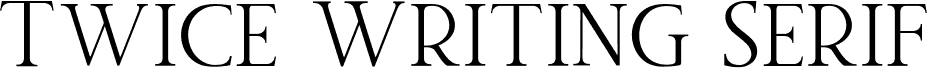 Twice Writing Serif