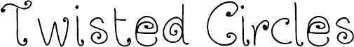 Preview of the Twisted Circles Regular font