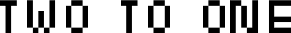 Preview of the two to one Regular font
