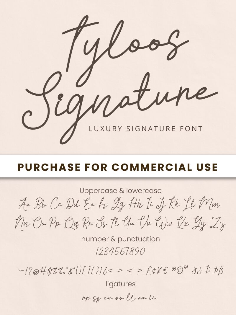 Tyloos Signature Czcionka