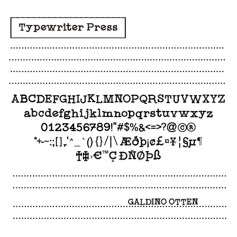 Typewriter Press Czcionka