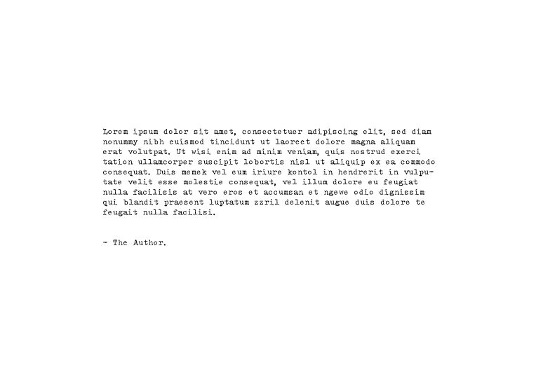 Typewriter Rustic Schriftart