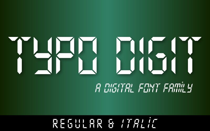 Typo Digit Schriftart