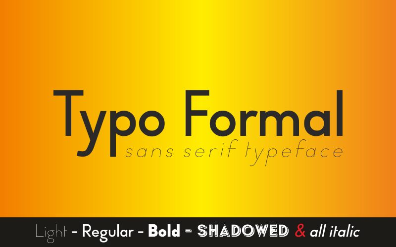 Typo Formal Druh písma