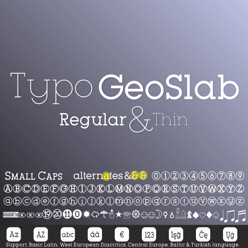 Typo GeoSlab Schriftart