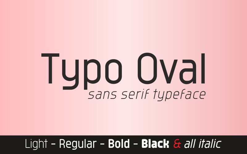 Typo Oval Schriftart